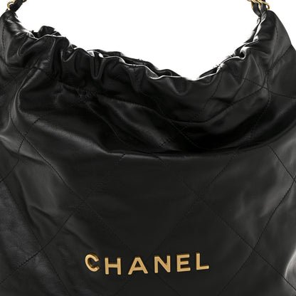 Chanel Shiny Calfskin Quilted Chanel 22 Black 9 of 12