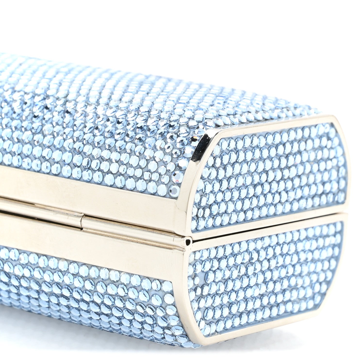Judith Leiber Swarovski Crystal Minaudiere Clutch Blue 8 of 8