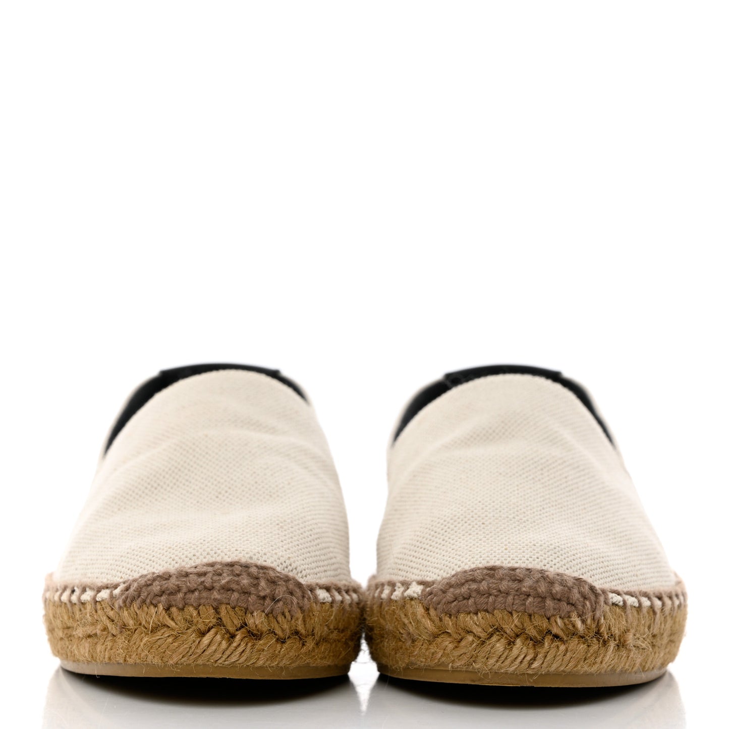 Canvas Nappa Elba Light Logo Embroidered Espadrilles 36 Panna