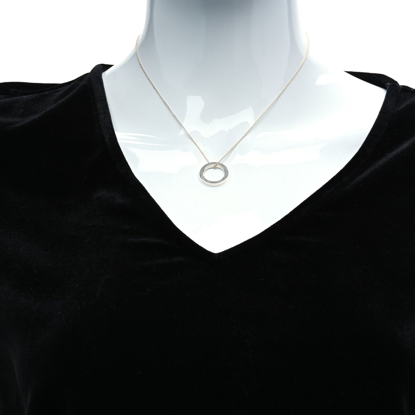 Sterling Silver 1837 Circle Pendant Necklace