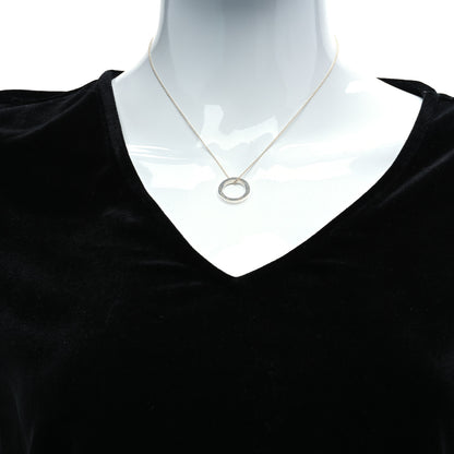 Tiffany Sterling Silver 1837 Circle Pendant Necklace 2 of 7