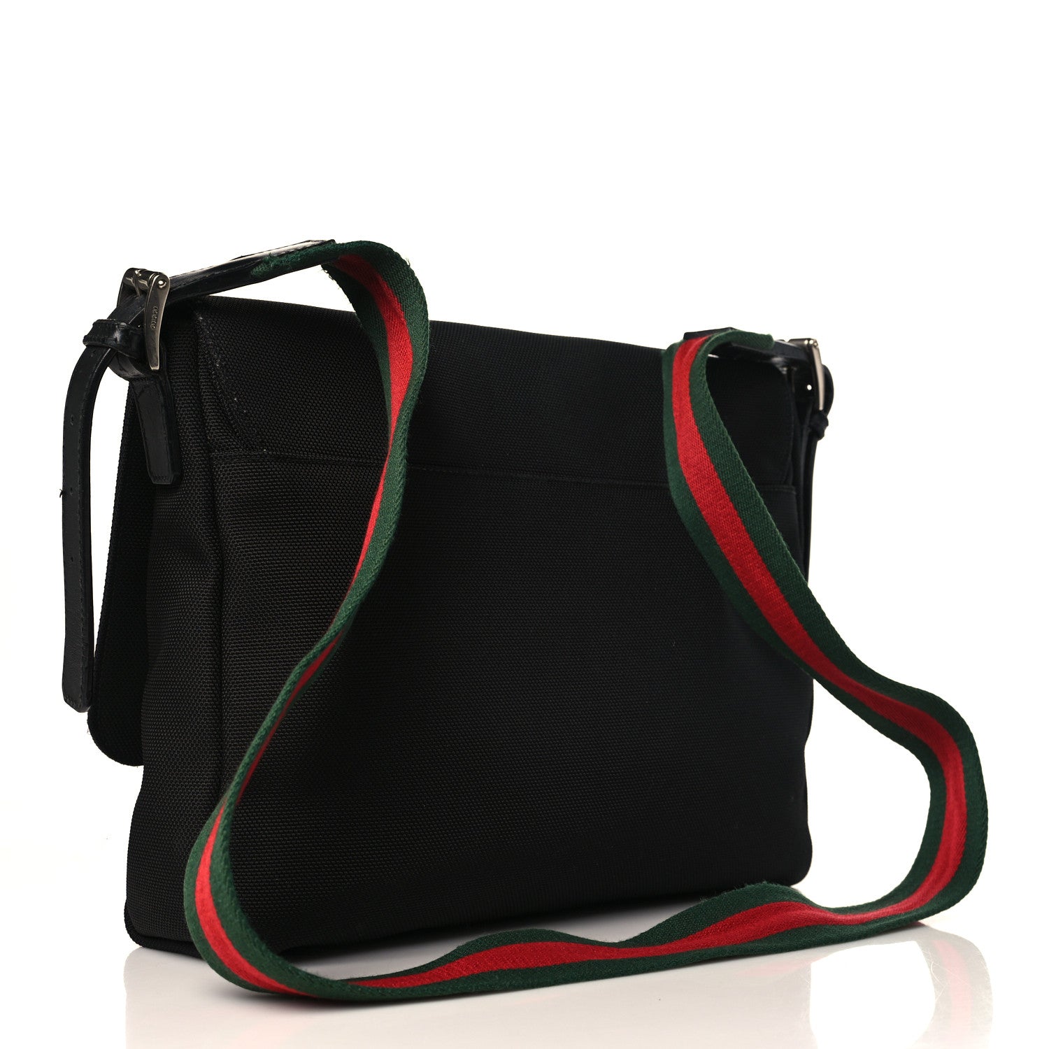 Gucci Techno Canvas Web Large Flap Messenger Bag Black 3 of 10