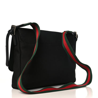 Gucci Techno Canvas Web Large Flap Messenger Bag Black 3 of 10