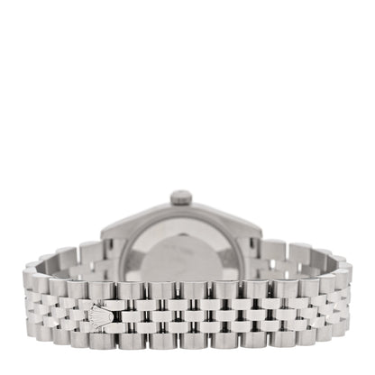 Rolex Stainless Steel 18K White Gold Diamond 31mm Oyster Perpetual Datejust Watch Silver 178274 3 of 5