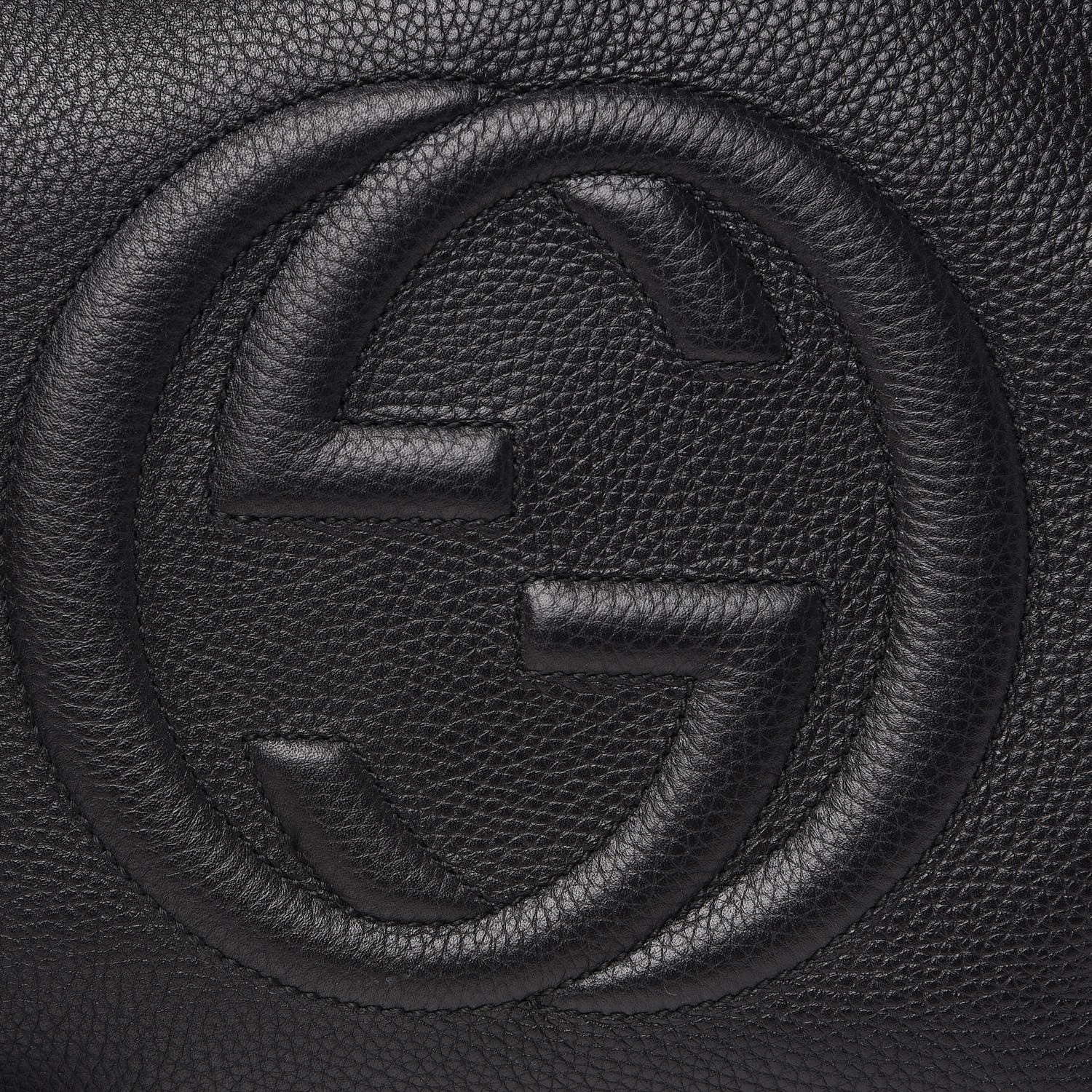 Gucci Pebbled Calfskin Medium Soho Chain Shoulder Bag Black 9 of 9