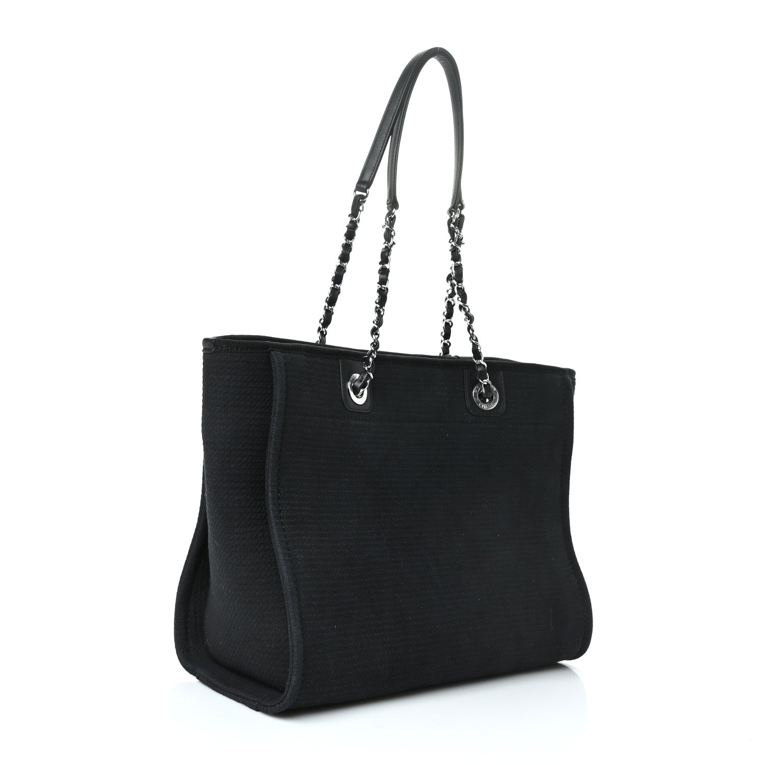 Chanel Mixed Fibers Small Deauville Tote Black 3 of 10