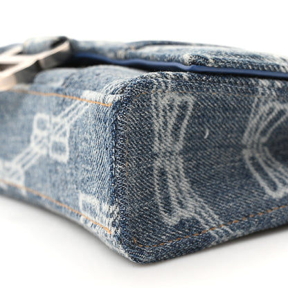 Balenciaga Denim BB Monogram Hourglass Chain Bag Blue 9 of 9