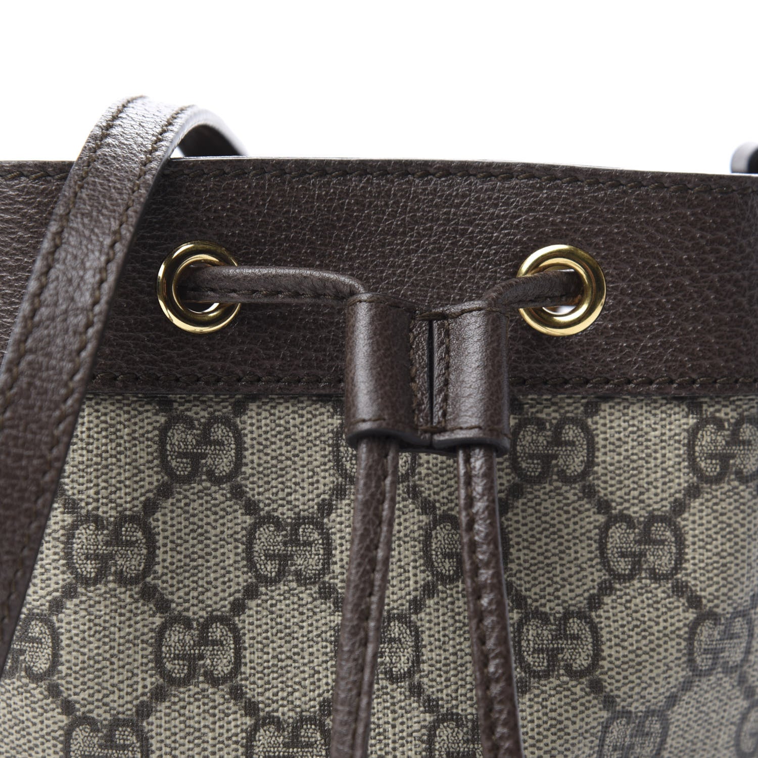 Gucci GG Supreme Monogram Web Mini Ophidia Bucket Bag Brown 11 of 11