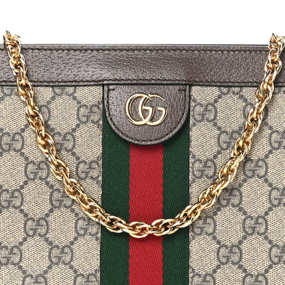 Gucci GG Supreme Monogram Web Small Ophidia Chain Shoulder Bag Brown 9 of 11