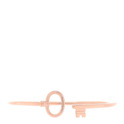 Tiffany 18K Rose Gold Keys Wire Bracelet 1 of 4