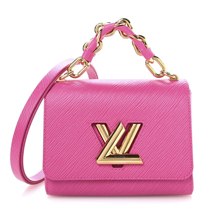 Louis Vuitton Epi Twist Braided Chain Shoulder Bag PM Rose Miami Pink 1 of 10