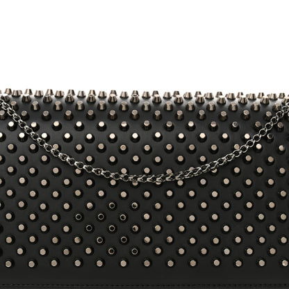 Christian Louboutin Calfskin Patent Spikes Paloma Clutch Black 8 of 11