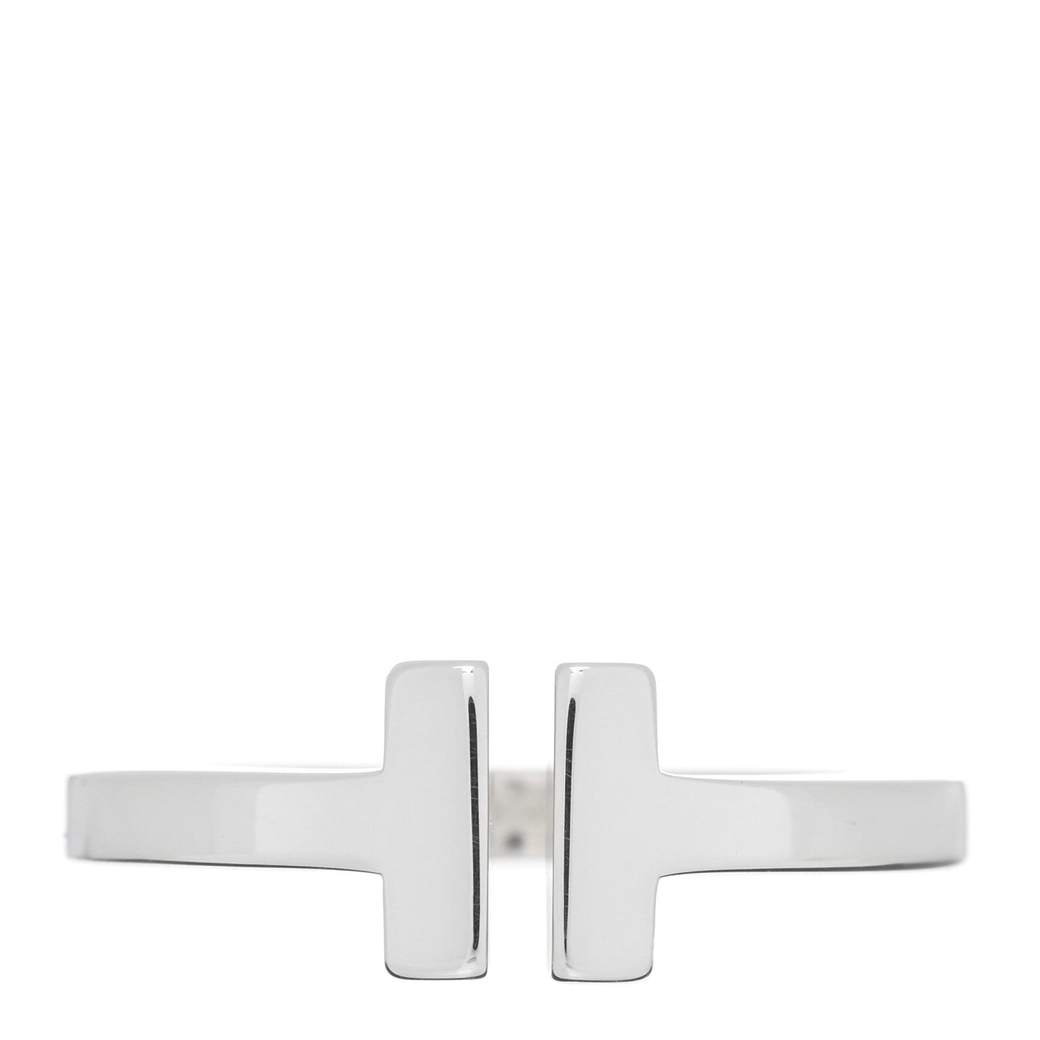 Tiffany Sterling Silver T Square Ring 54 7 1 of 4