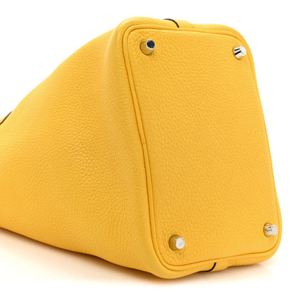Hermes Taurillon Clemence Picotin Lock 18 PM Jaune De Naples 9 of 11