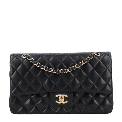 Chanel Lambskin Quilted Medium Double Flap Black 1 of 11
