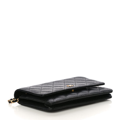 Chanel Caviar Quilted Wallet On Chain WOC Black 4 of 14