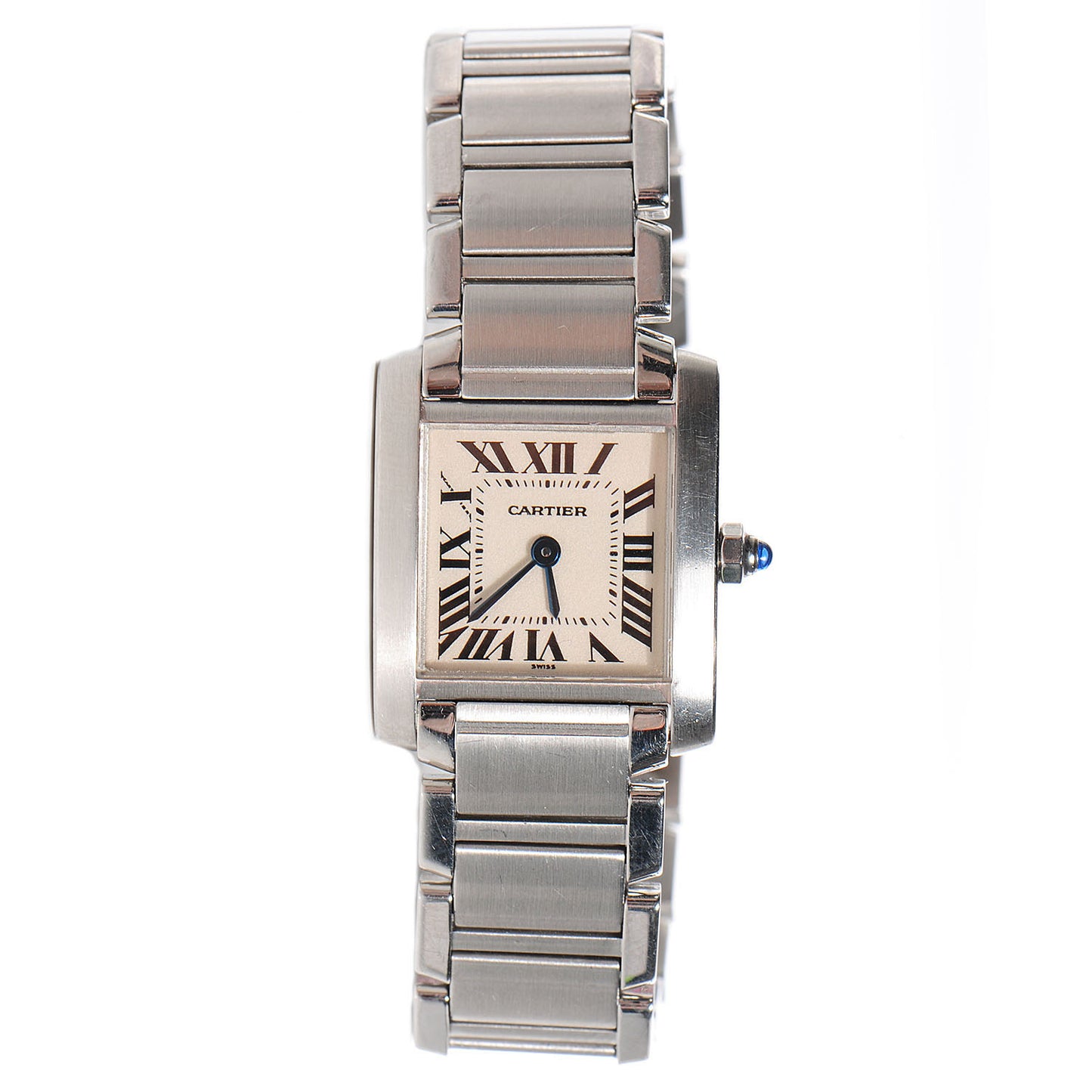 Stainless Steel 20mm Tank Francaise Quartz Watch