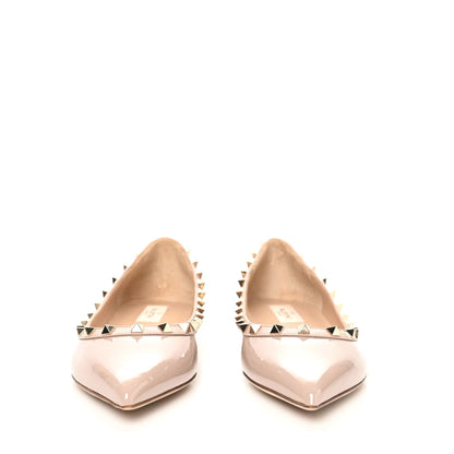 Valentino Garavani Patent Rockstud Ballerina Flats 40 Poudre 3 of 8