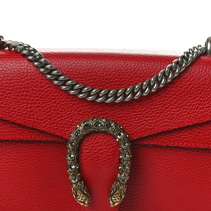 Gucci Dollar Calfskin Swarovski Crystal Small Dionysus Shoulder Bag Hibiscus Red 9 of 11