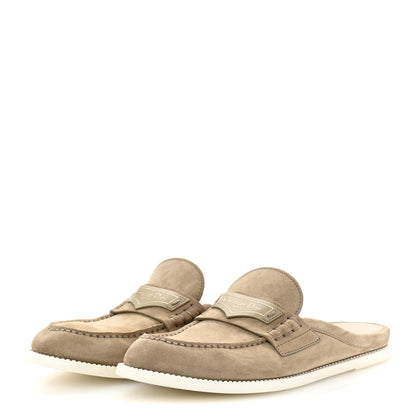 Christian Dior Suede Goatskin Boy Loafer Mule 38 Rope Beige 4 of 9