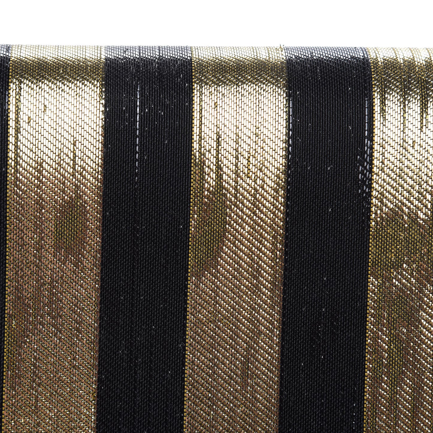 Metallic Calfskin Striped Small Monogram Kate Satchel Black Gold