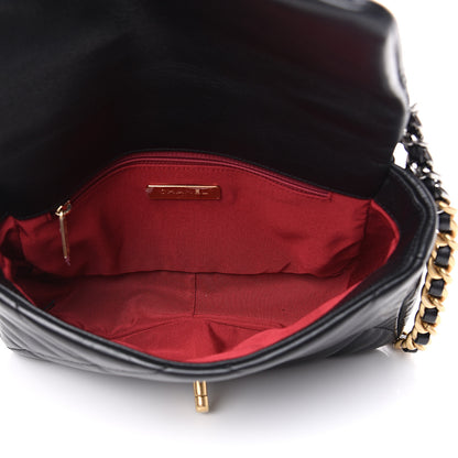 Chanel Lambskin Quilted Medium 19 Flap Black 4 of 10