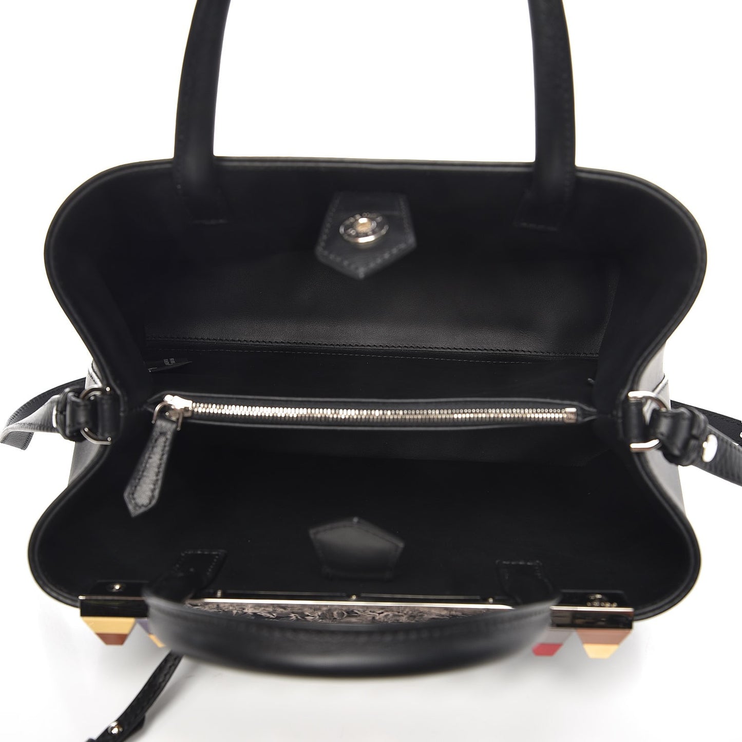 Vitello Baltico Dolce Studded Petite 2Jours Tote Black Multicolor