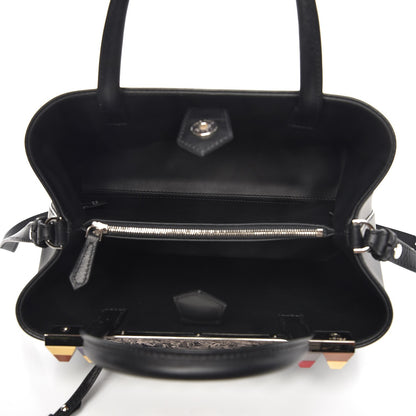 Fendi Vitello Baltico Dolce Studded Petite 2Jours Tote Black Multicolor 5 of 7