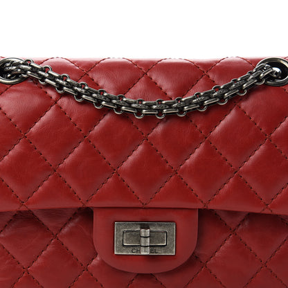 Chanel Aged Calfskin Quilted 2.55 Reissue 224 Flap Red 10 of 11