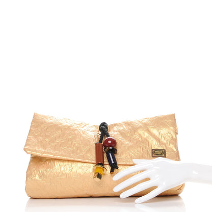 Louis Vuitton Jacquard Quilted Monogram Limelight African Queen Clutch Masai 3 of 8