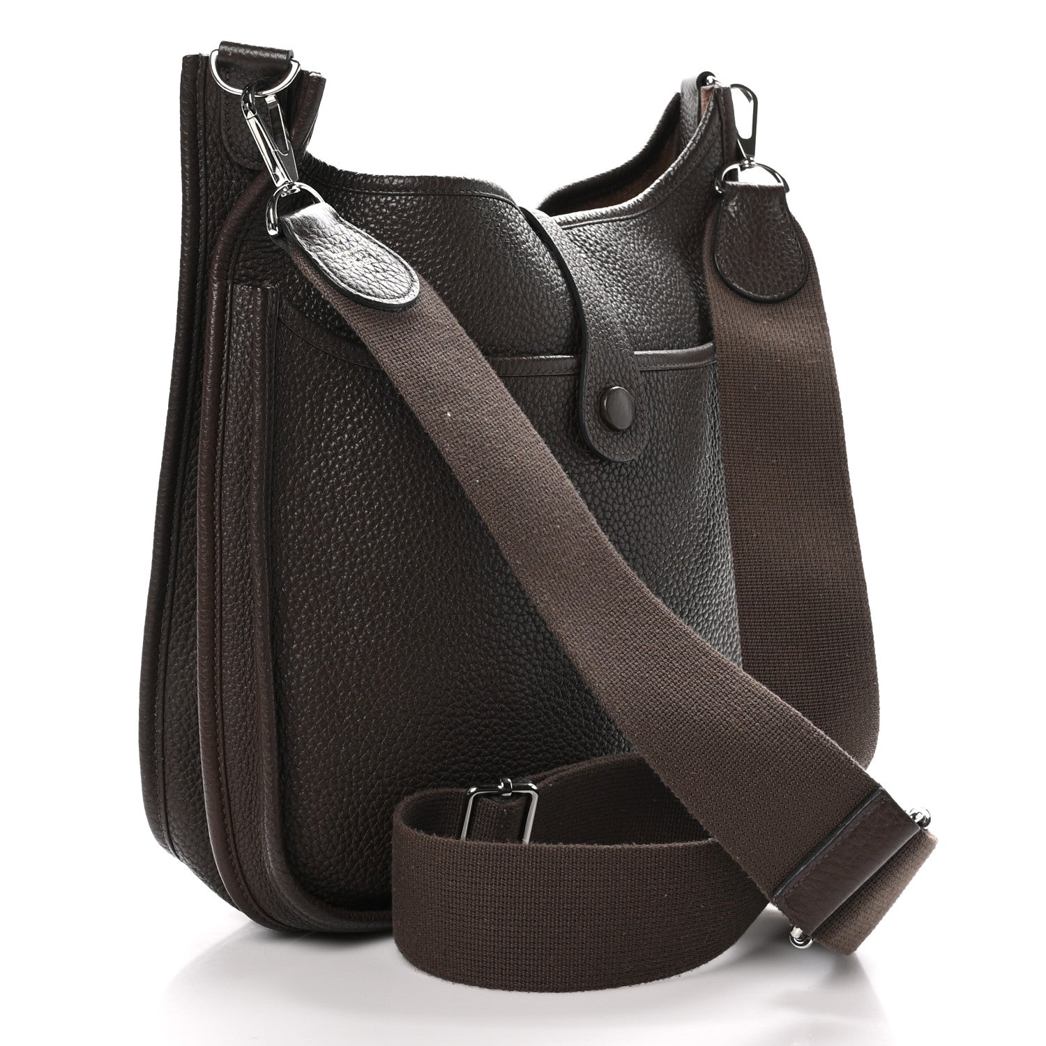 Hermes Taurillon Clemence Evelyne III PM Chocolate 3 of 10