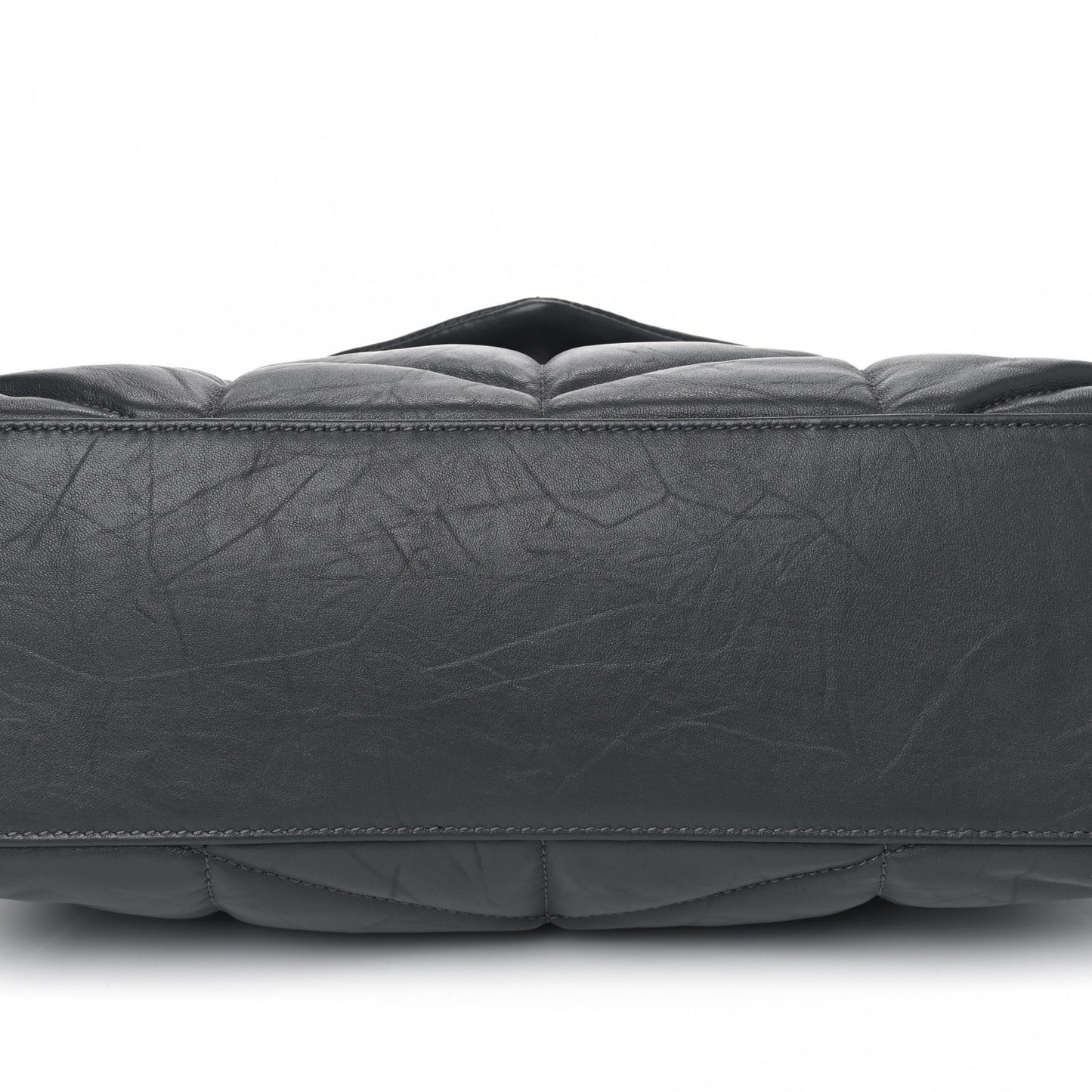 Lambskin Quilted Small Loulou Puffer Monogram Chain Satchel Storm