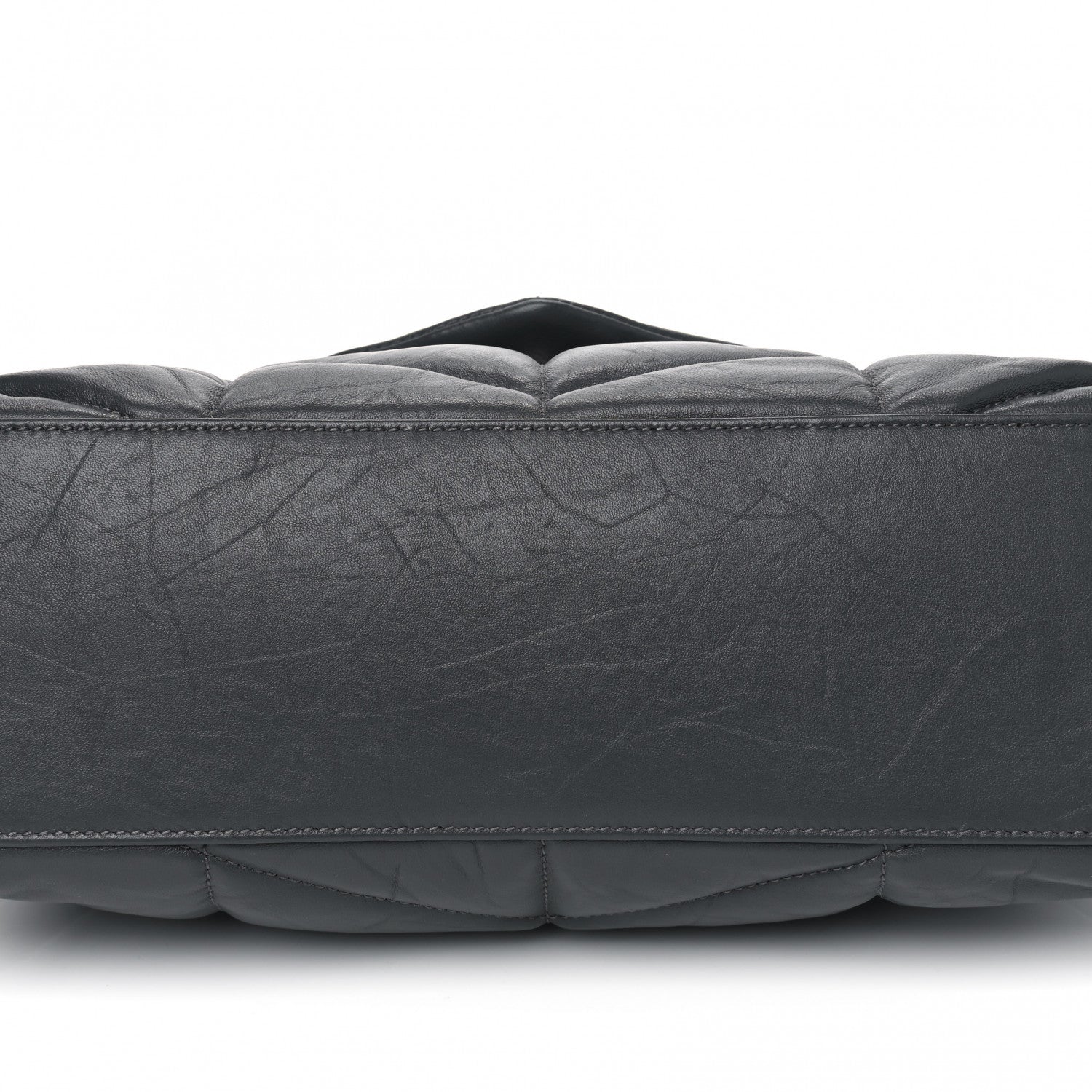 Saint Laurent Lambskin Quilted Small Loulou Puffer Monogram Chain Satchel Storm 5 of 5