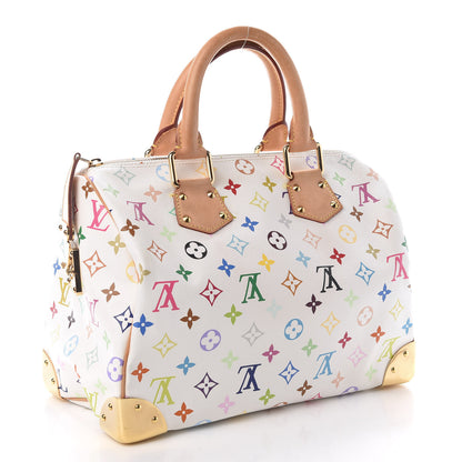 Louis Vuitton Monogram Multicolor Speedy 30 White 3 of 9