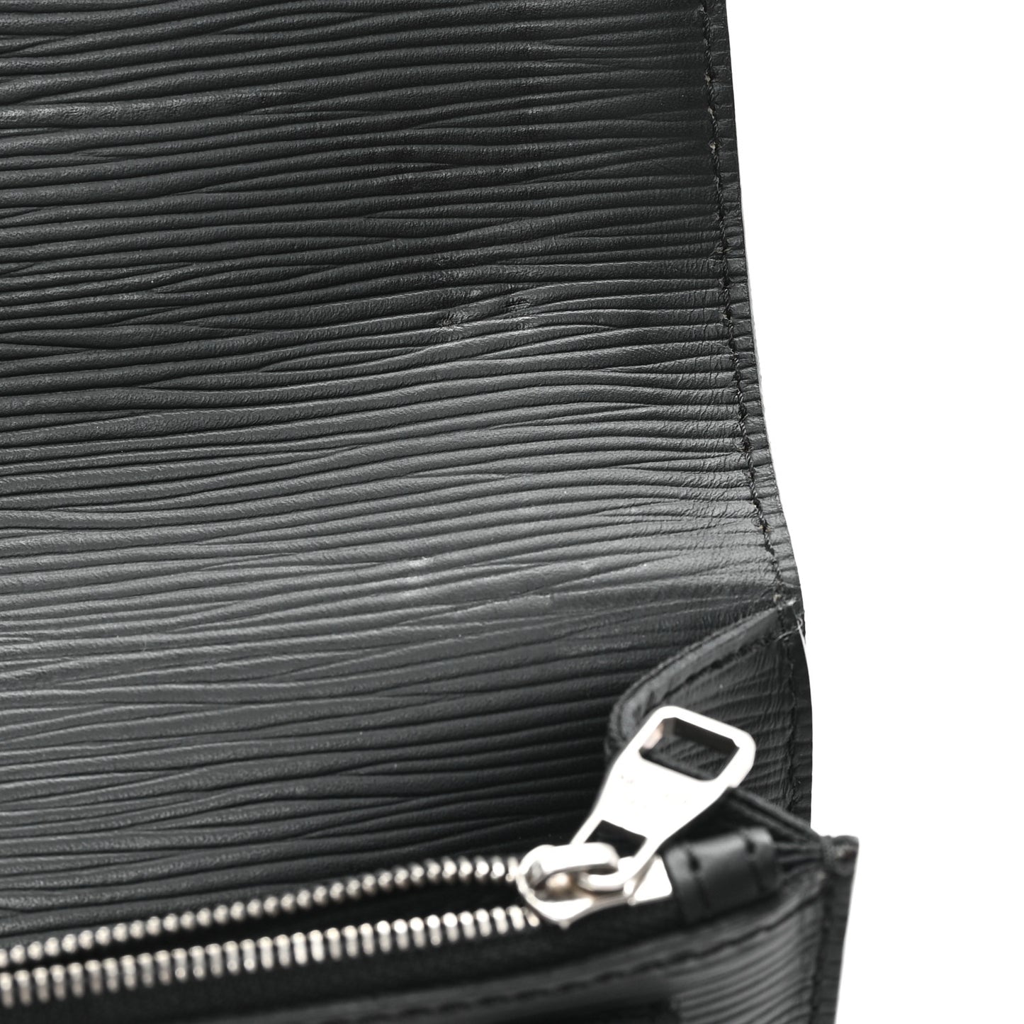 Epi Pochette Sellier Dragonne Clutch Black