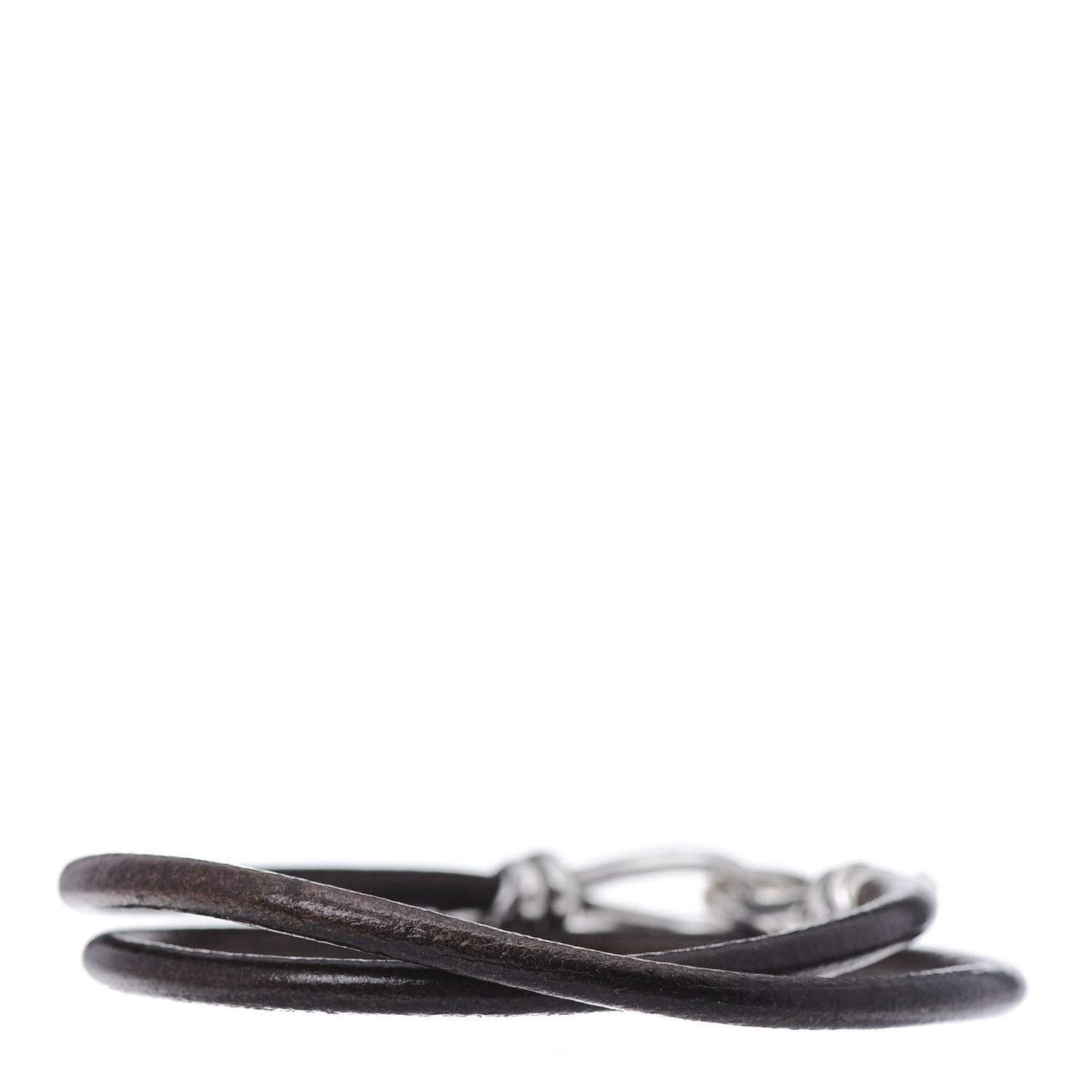 Sterling Silver Leather Paloma Picasso Knot Double Wrap Bracelet