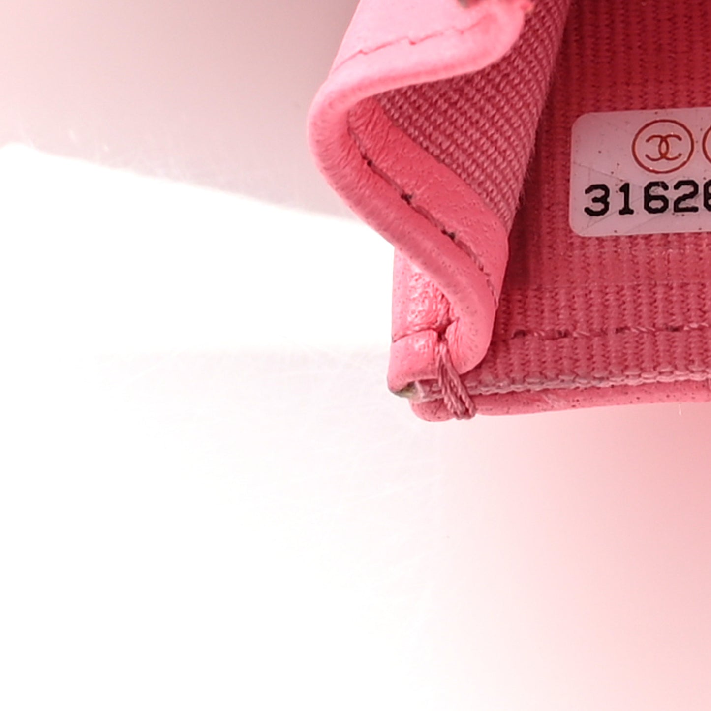 Lambskin Quilted CC Hook Card Holder Pink
