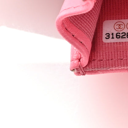 Chanel Lambskin Quilted CC Hook Card Holder Pink 8 of 8