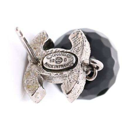 Chanel Glitter CC Bead Drop Earrings Black 3 of 5