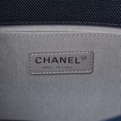 Chanel Canvas Quilted Medium Fluo Boy Flap Dark Navy Fuchsia Grey 6 of 8