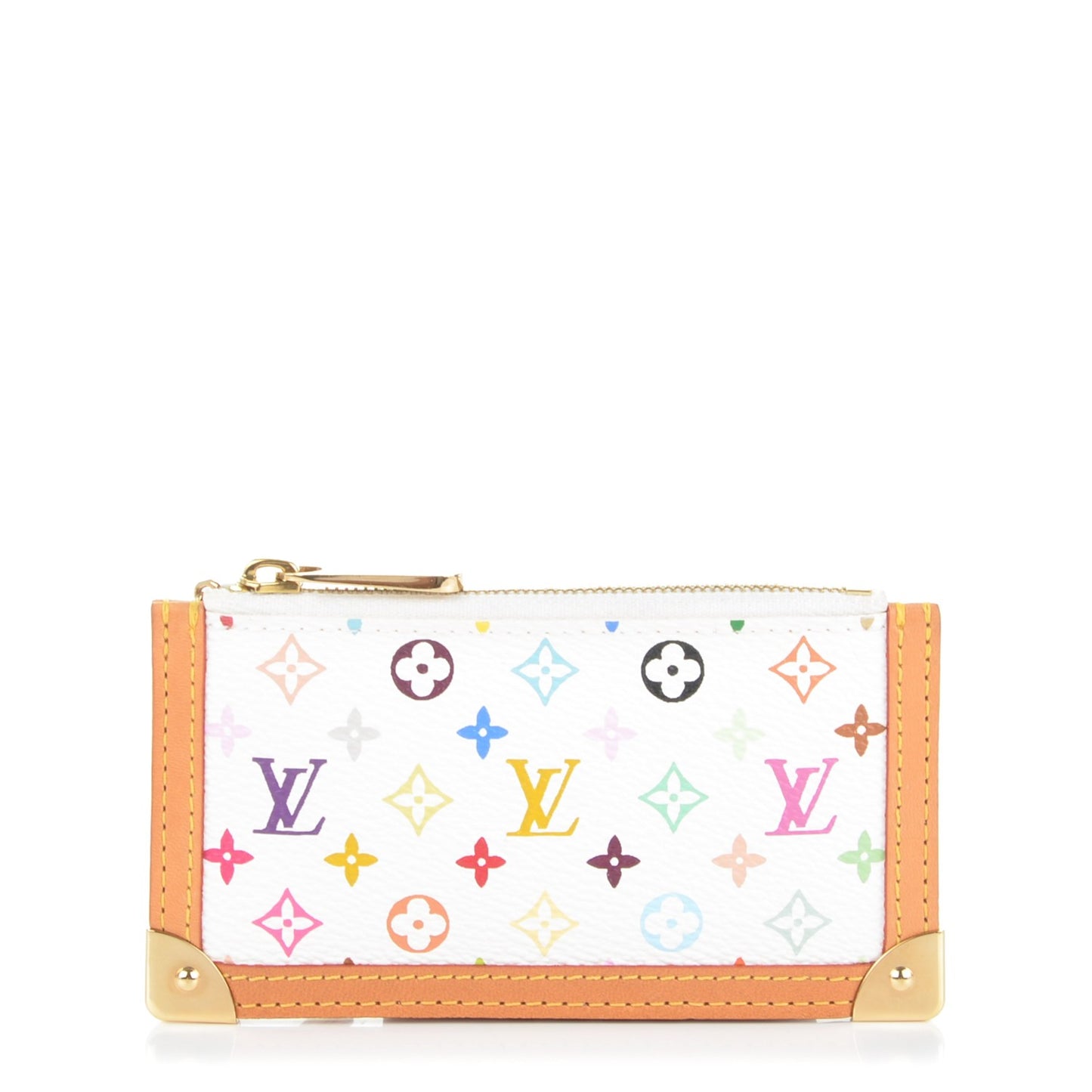 Monogram Multicolor Key Pouch White