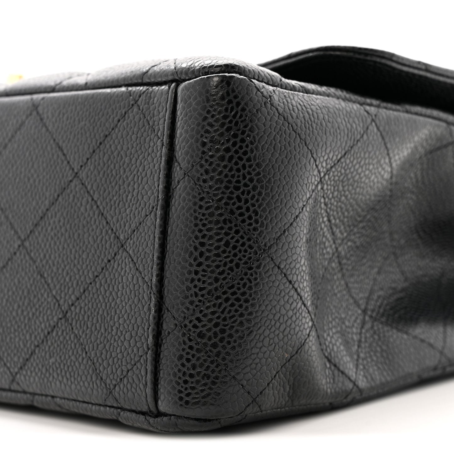 Caviar Quilted Maxi Double Flap Black