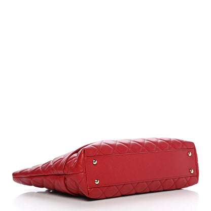 Chanel Caviar Quilted Rolled Up Tote Red 3 of 8