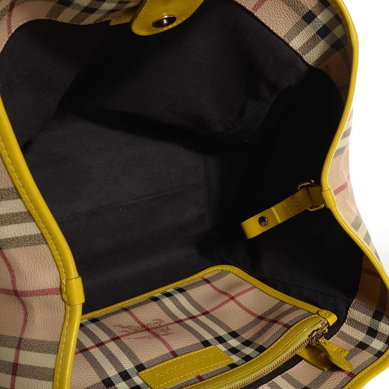 Burberry Haymarket Check Small Canterbury Tote Yellow 5 of 9
