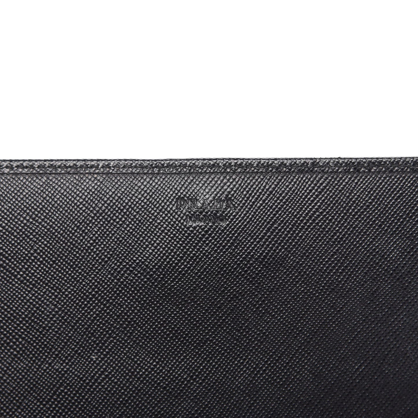 Saffiano Metal Oro Chain Wallet Black