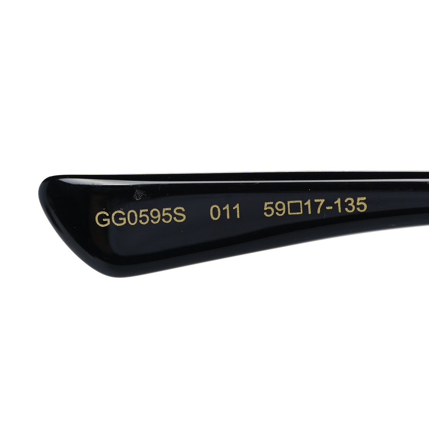 Metal Round Frame GG0595S Sunglasses Gold Black