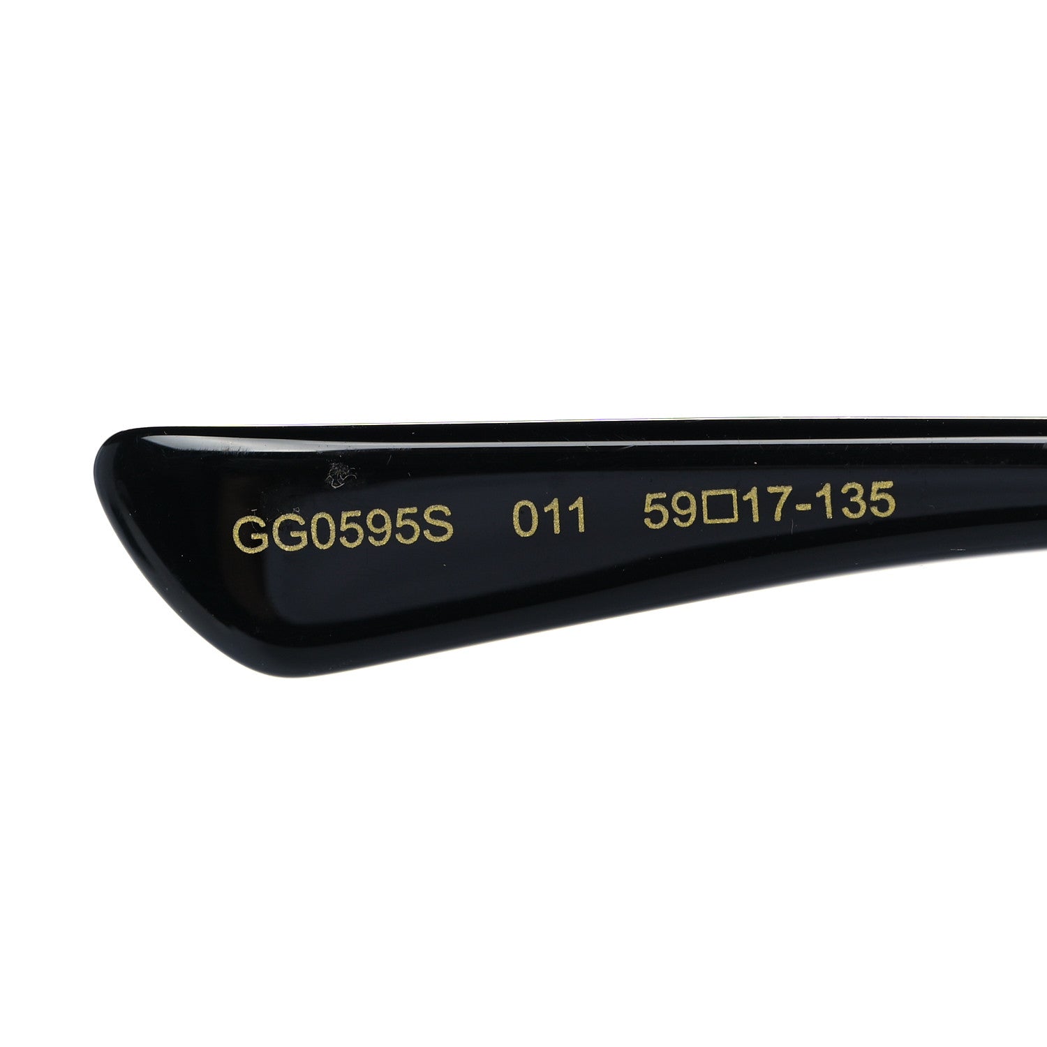 Gucci Metal Round Frame GG0595S Sunglasses Gold Black 6 of 7
