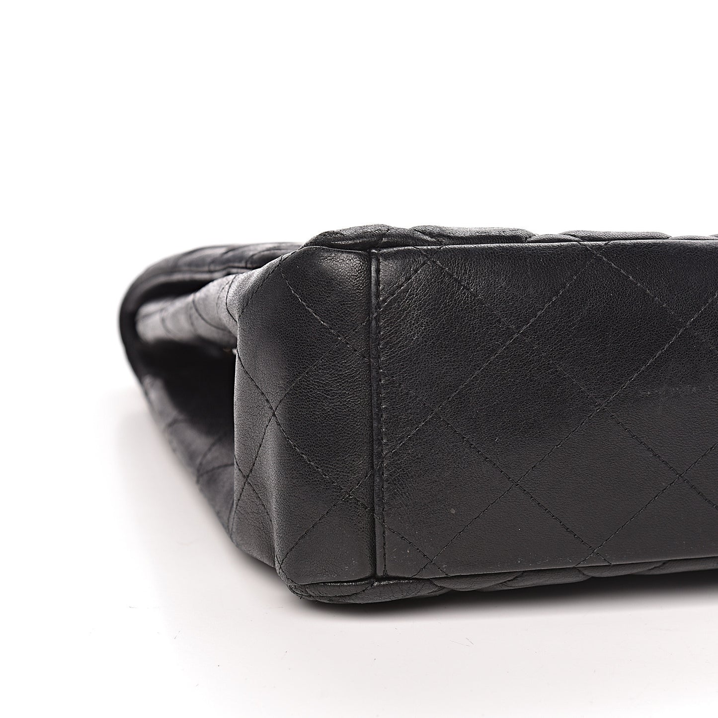 Lambskin Quilted Maxi Single Flap Black