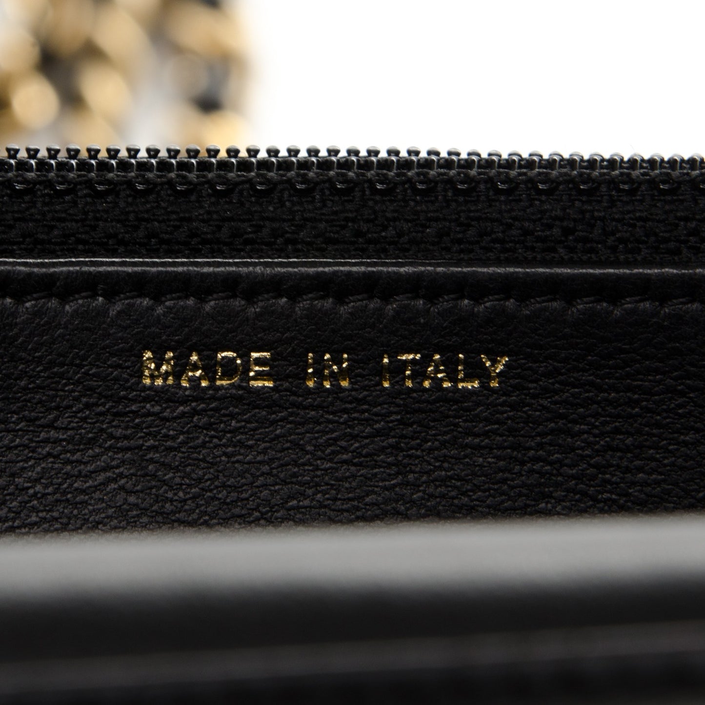 Lambskin Quilted Boy Wallet On Chain WOC Black