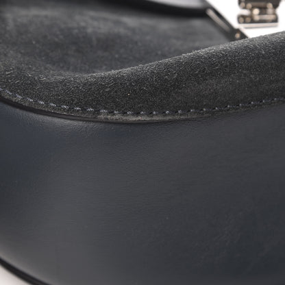 Chloe Suede Smooth Calfskin Drew Shoulder Bag Silver Blue 13 of 16